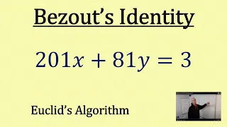 Extended Euclid Algorithm to solve 201x 81y 3