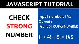 JavaScript Program to Check Whether a Number is Strong Number or Not Hindi Tutorial