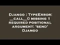 Django TypeError -