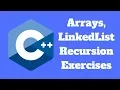 C Arrays Linked Lists Recursion Exercises Part 1