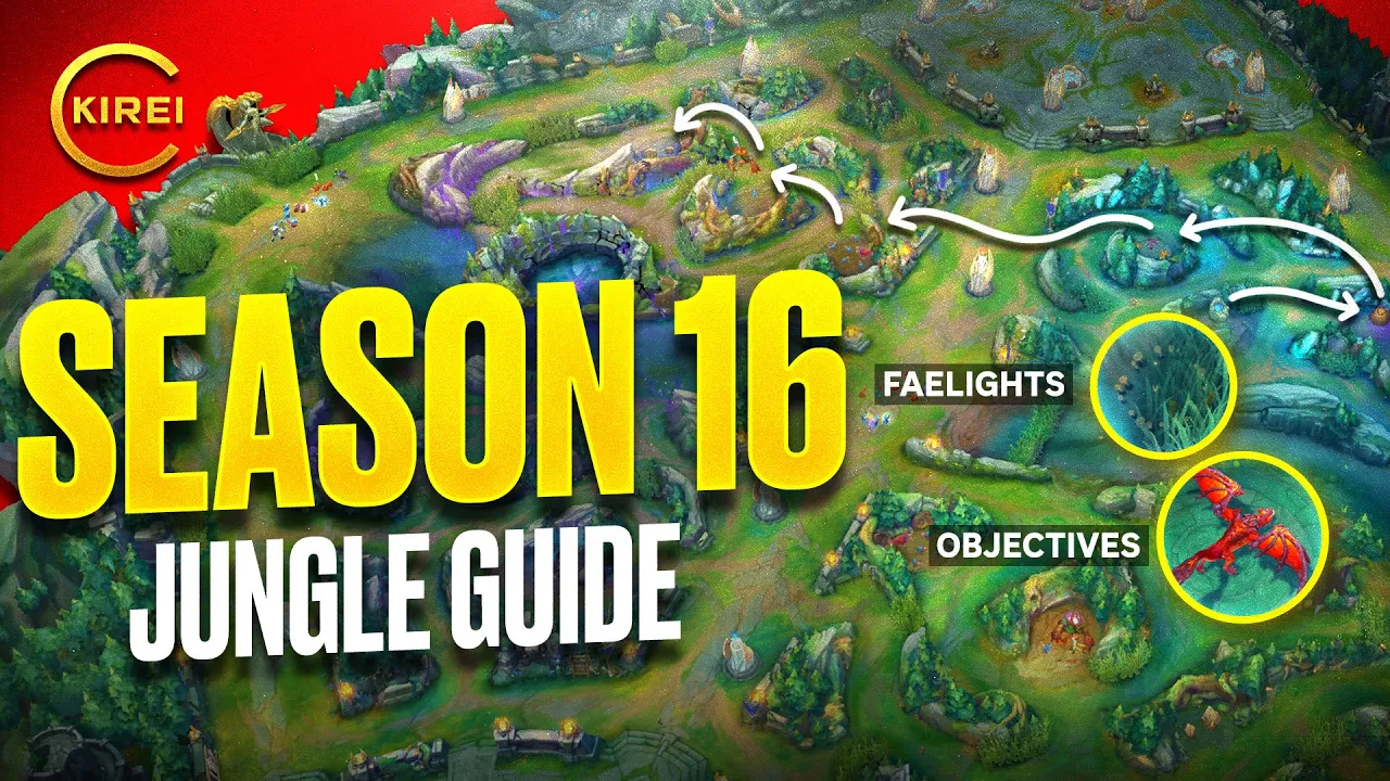 Season 16 Jungle guide (Correct way to 1v9 - Faelights,Objectives,Midgame)