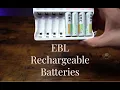 EBL Rechargeable AA Batteries 2800mAh 8 Pack with charger