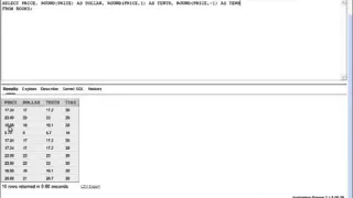 23 SQL with Oracle 10g XE Using the ROUND and FLOOR Functions