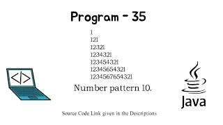 Program to Print Number pattern 10 Java Programing Questions