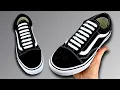 HOW TO BAR LACE VANS OLD SKOOLS BEST WAY