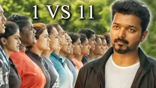 11 vs 1 scene bigil hindi vijay nayanthara ar rahman atlee vivek yogi babu goldmines