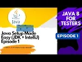 Java 8 for Testers - Install Java JDK IntelliJ Step by Step