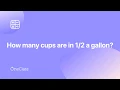 How many cups are in gallon
