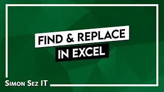 Using Find and Replace in Excel