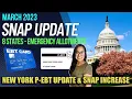NEW SNAP BENEFITS UPDATE MARCH 2023 8 STATES EMERGENCY ALLOTMENTS NEW YORK P-EBT UPDATE