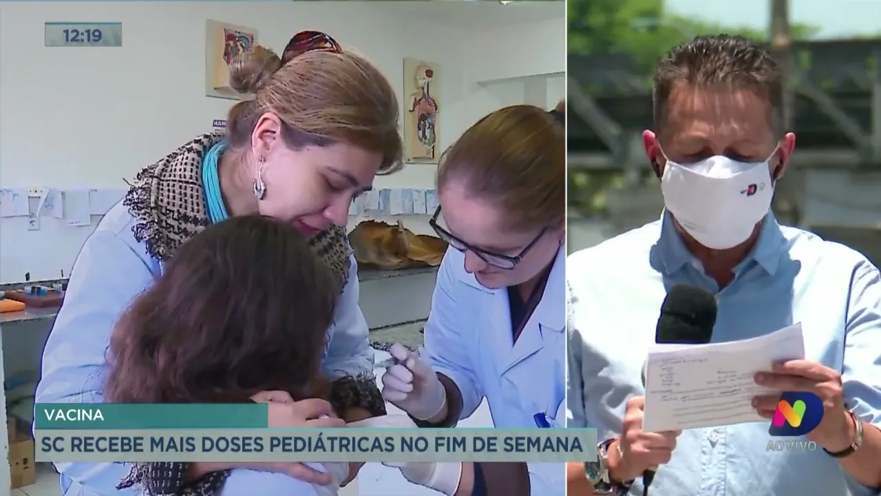SC recebe mais doses pediátricas no fim de semana
