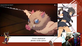 reaction night kimetsu no yaiba anime trailer