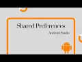 Android Studio Using Shared Preferences in Android