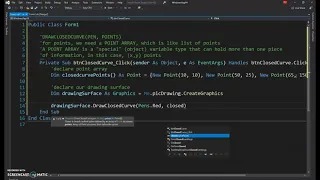 How to draw filled curves using Visual Basic Studio Tutorial