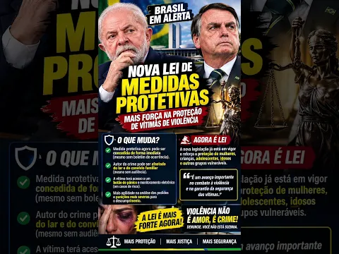 LULA E BOLSONARO COM NOVA MISSÃO E LEI AVANÇA NO BRASIL 🇧🇷 PEDIDO DE MEDIDA PROTETIVA AUMENTA 🥺