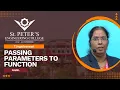 Passing Parameters to Functions AI ML T Jagadeeswari