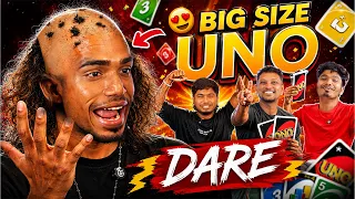 ✂️Loser Gets BALD!😭Giant UNO Challenge 💀 #youtube