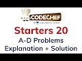 Problem A-D Codechef Starters 20 Editorial Solution with Explanation