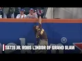 Fernando Tatis Jr leaps OVER THE WALL to rob Francisco Lindor ESPN MLB