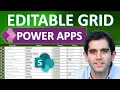 Editable Grid in Power Apps SharePoint List