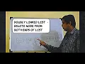Doubly Linked List-Part4 Remove node from end Remove node from begin Data Structure using C