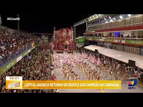 Florianópolis anuncia retorno do Desfile das Campeãs no Carnaval 2024