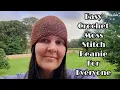 Crochet Moss Stitch Beanie Pattern Simple Amazing And WARM
