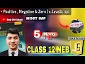 JavaScript Program to Check Positive Negative or Zero Class 12 CS