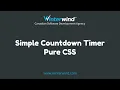 Pure CSS Simple Countdown Timer