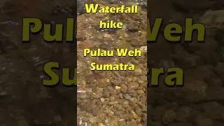 Waterfall hike in Sumatra Indonesia #shorts #sailinglife #boatlife #waterfall