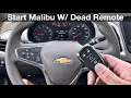 2016 - 2023 Chevrolet Malibu No Remote Detected How to start with a dead key fob 2020