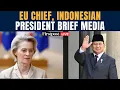 Download Lagu EU LIVE: EU Chief Von der Leyen, Indonesian President Prabowo's Joint Presser | N18G