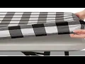 smiry Rectangle Table Cloth Cover Elastic Waterproof Fitted Vinyl Table Covers for 6 FT Tables Fl