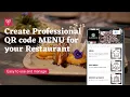 Create Professional QR code MENU for your Restaurant - The Gardenista Athens