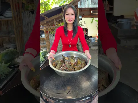 Cooking spicy stir fried fish and eat with fruits recipe