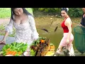 Lagu Alida Tát Ao to Catch Snakehead Fish \u0026 Make Delicious Grilled Snakehead with Turmeric