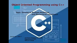 Object Oriented Programming with c Session 4