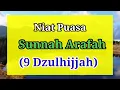Lagu Niat Puasa Sunnah Arafah 9 Dzulhijjah