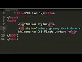 Lecture 1 CSS using Sublime Editor and Chrome