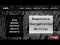 Responsive Navigation Bar HTML CSS No Frameworks