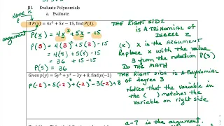 12 4 C 5 3 3 Evaluate Polynomial Functions