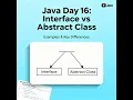Day 16 Interface vs Abstract Class in Java Explained with Examples Java Tutorial for Beginners