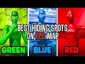 Best Hiding Spots on Red Map Rainbow Hide and Seek - Fortnite