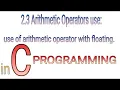 2 3 Use of Arithmetic Operator with Floating data type in C