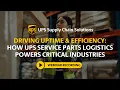 UPS Webinar Service Parts Logistics Trends Supply Chain Insights and Uptime Strategies
