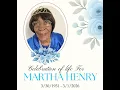 Celebration Of Life for Martha Henry