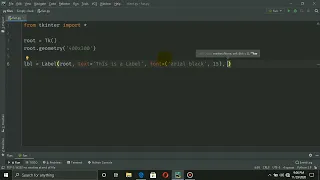 Create a Label in python tkinter Python for beginners in Tamil