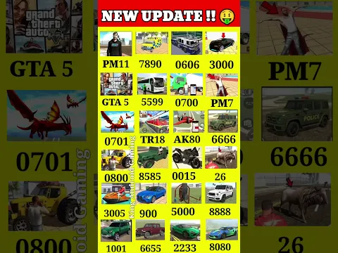 💥 Monster Car Cheat Code  Indian Bike Driving 3D Cheat Codes + Indian Bike Number Game Cheat Code