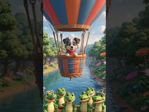 ¡Lupo Viaja en Globo para Saludar! 🐶🎈✨ | #CancionesInfantiles #CantayAprende #Short