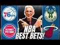 BEST NBA Bets Today 76ers vs Pistons Bucks vs Heat Thursday NBA Predictions
